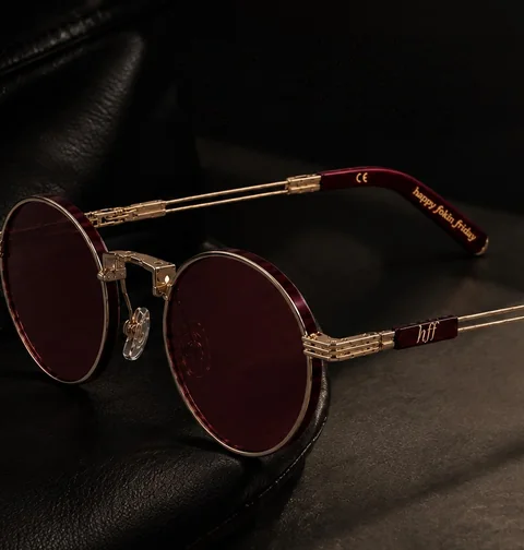 HFF Collection I — gold and burgundy, on leather
