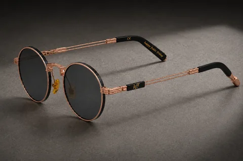 HFF Rose Smoke — titanium sunglasses, smoke grey lenses